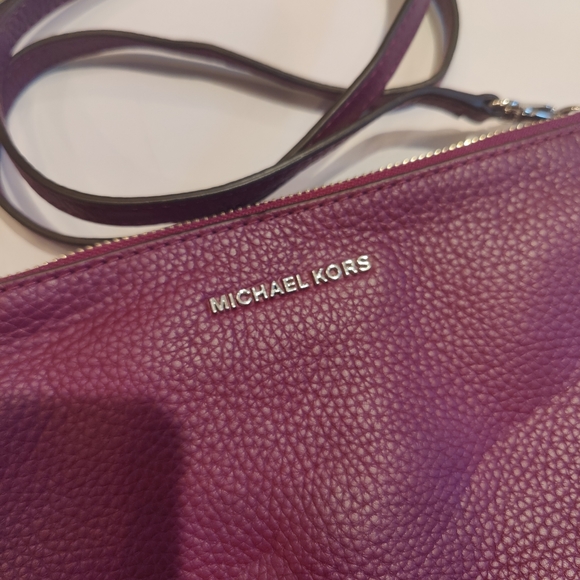 Michael Kors Pebble Leather Double Pouch Crossbody - Picture 6 of 11